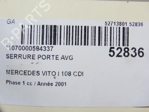 Front left lock MERCEDES-BENZ VITO Van (W638) 108 CDI 2.2 (638.094) | BP28802028C98 
