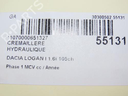 Used Steering rack DACIA LOGAN MCV (KS_) 1.6 16V (KS0L, KS0M, KS0P, KS1S) (105 hp) 30652506