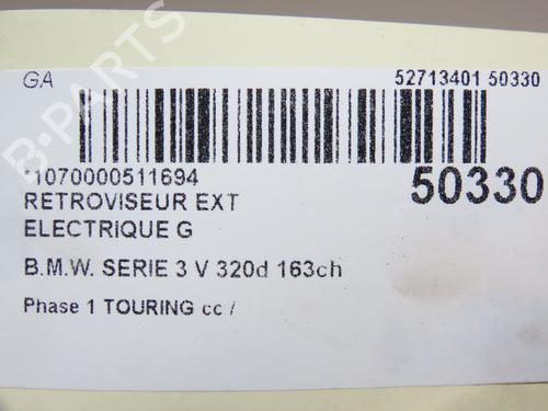 Left mirror BMW 3 Touring (E91) 320 d | BP28968681C26 