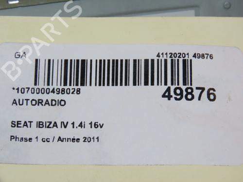 Used Radio SEAT IBIZA IV (6J5, 6P1) 1.4 (85 hp) 18148745