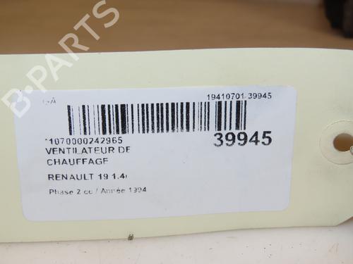 Used Heater blower motor RENAULT 19 I (B/C53_) 1.4 (80 hp) 23172520