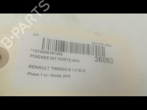 Used Front left interior door handle RENAULT TWINGO III (BCM_, BCA_) 1.0 SCe 70 (71 hp) 9603321