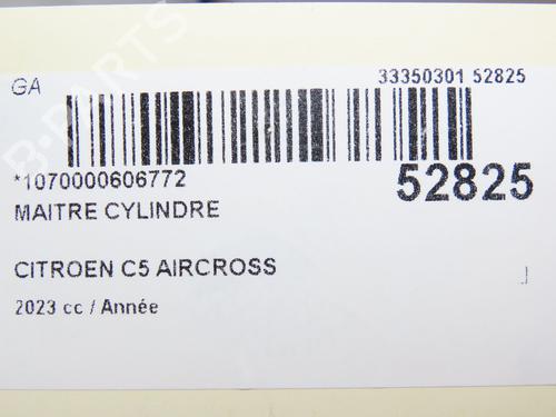 Used Brake master cylinder CITROËN C5 AIRCROSS (A_) 1.5 BlueHDi 130 (ACYHZJ, ACYHZR) (131 hp) 26383582