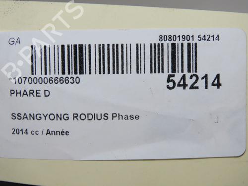 Faro anteriore destro Faro anteriore destro SSANGYONG RODIUS II 2.0 Xdi 4WD (155 hp) 37411094 37411094
