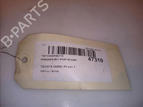 Used Front right interior door handle Front right interior door handle TOYOTA YARIS (_P1_) 1.3 (SCP12_, SCP13_, SCP12R, SCP13R) (87 hp) 13030971 13030971