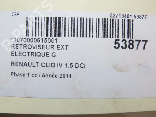 Used Left mirror RENAULT CLIO IV (BH_) 1.5 dCi 75 (75 hp) 28801989
