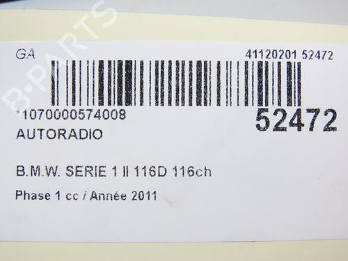 Used Radio BMW 1 (F20) 116 d (116 hp) 28830572