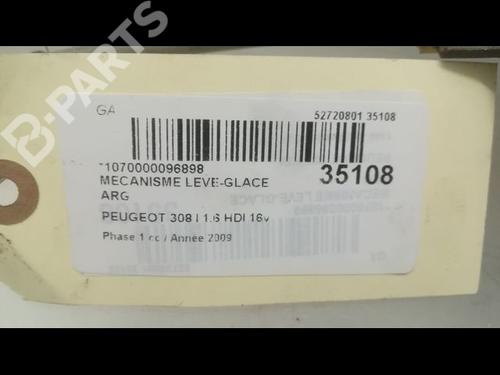 Rear left window mechanism PEUGEOT 308 I (4A_, 4C_) 1.6 HDi | BP9597661C24 