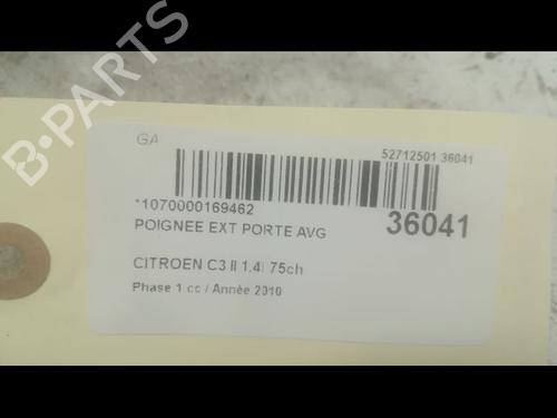 Used Front left exterior door handle CITROËN C3 II (SC_) 1.4 (73 hp) 9601914