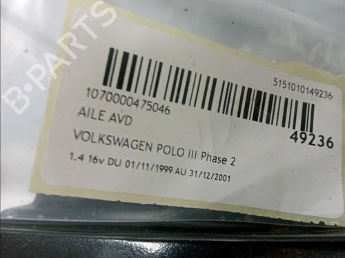 Right front fenders VW POLO (6N2) 1.4 16V | BP16572851C42 