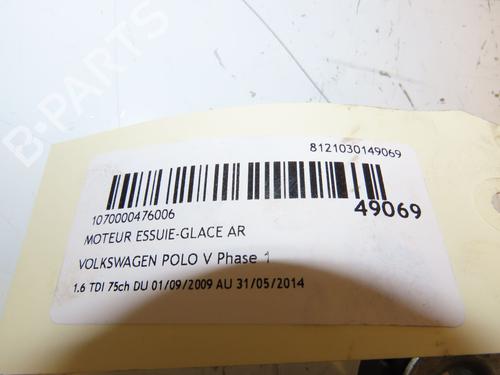 Rear wiper motor VW POLO V (6R1, 6C1) 1.6 TDI | BP17514433M102 