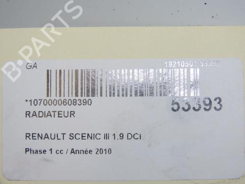 Wasserkühler für RENAULT SCÉNIC III (JZ0/1_) 1.9 dCi (JZ0J, JZ1J, JZ1K, JZ1S) (131 hp) 29601088