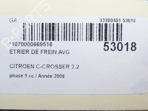 Left front brake caliper CITROËN C-CROSSER (VU_, VV_) 2.2 HDi | BP31120407M105 