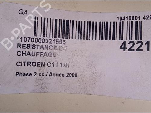 Used Heater resistor CITROËN C1 (PM_, PN_) 1.0 (68 hp) 11677398