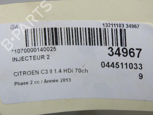 Injector CITROËN C3 II (SC_) 1.4 HDi 70 (SC8HZC, SC8HR0, SC8HP4) | BP36005480M100 - Image 4