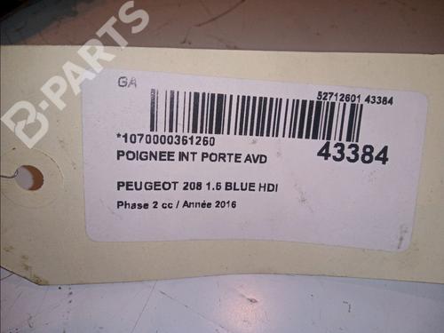 Front right interior door handle PEUGEOT 208 I (CA_, CC_) 1.6 BlueHDi 100 | BP11102363I14 