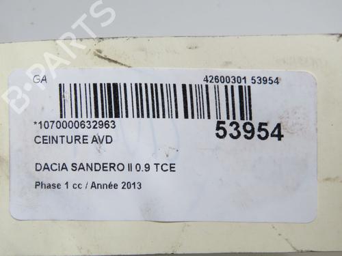 Front right seatbelt DACIA SANDERO II TCe 90 (B8M1, B8MA, B8AC) | BP33444908I25 - Image 5