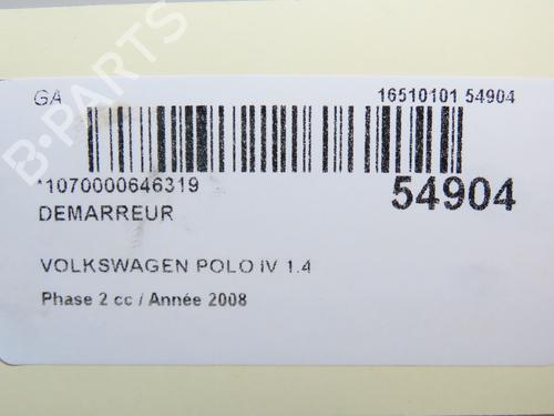 Used Starter Starter VW POLO IV (9N_, 9A_) 1.4 TDI (70 hp) 30767419 30767419