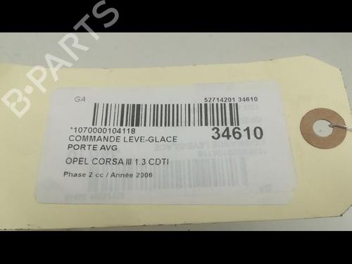 Used Left front window switch OPEL CORSA C (X01) 1.3 CDTI (F08, F68) (70 hp) 9597413