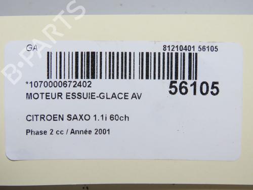 Used Front wiper motor Front wiper motor CITROËN SAXO (S0, S1) 1.1 X, SX (60 hp) 33477653 33477653