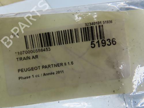 Used Rear axle PEUGEOT PARTNER Tepee 1.6 HDi 90 (92 hp) 28829909
