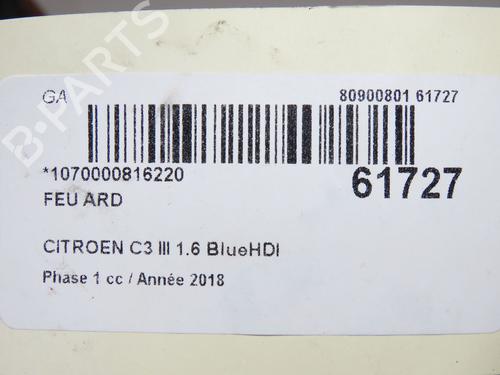 Right taillight CITROËN C3 III (SX) 1.5 BlueHDi 100 (SXYHYP, SXYHTU) | BP39894007C35 - Image 5