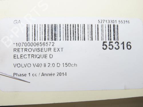 right-mirror-volvo-v40-hatchback-525-2012-2013-2014-2015-2016-2017-2018-2019-39157328 main image