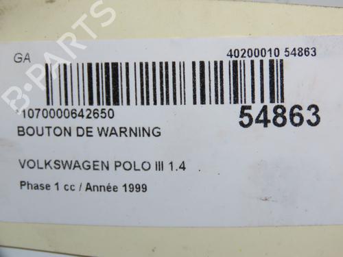 Used Warning switch VW POLO III (6N1) 60 1.4 (60 hp) 31120430