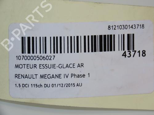 Viskermotor bakrute RENAULT MEGANE IV Hatchback (B9A/M/N_) 1.5 Blue dCi 115 (B9A6) | BP17552078M102 