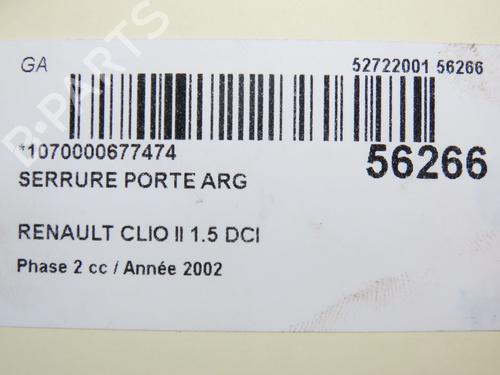 Türschloss links hinten für RENAULT CLIO II (BB_, CB_) 1.5 dCi (B/CB08) (82 hp) 30265371