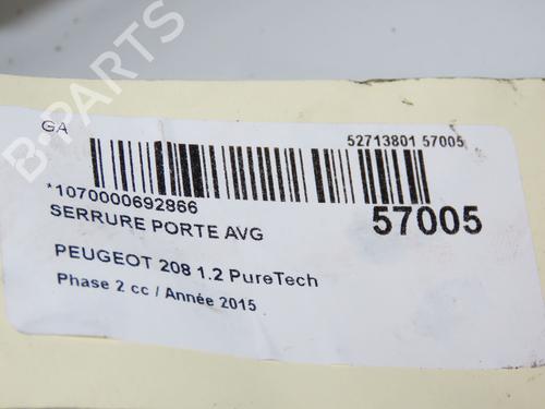 front-left-lock-peugeot-208-i-ca_-cc_-2012-2013-2014-2015-2016-2017-2018-2019-2020-2021-32277475 main image