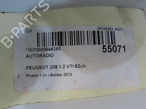Radio PEUGEOT 208 I (CA_, CC_) 1.2 VTI 82 | BP31056231E6 