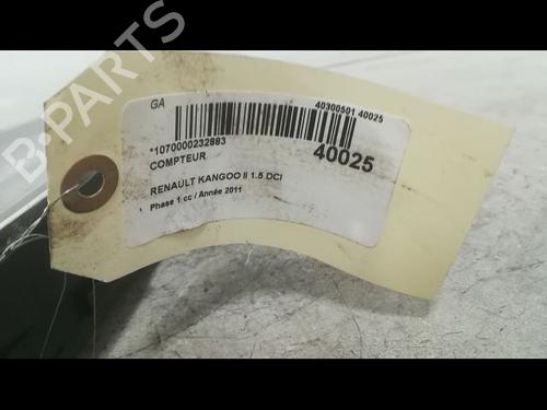 Used Instrument cluster RENAULT KANGOO / GRAND KANGOO II (KW0/1_) 1.5 dCi 90 (KW05, KW08, KW0G, KW11) (90 hp) 9607965