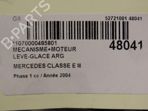 Rear left window mechanism MERCEDES-BENZ E-CLASS T-Model (S211) E 270 T CDI (211.216) | BP19668716C24 
