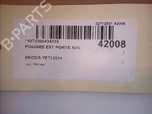 Front left exterior door handle SKODA YETI (5L) 2.0 TDI | BP12538331C128 