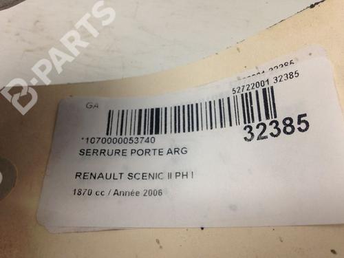 Rear left lock RENAULT SCÉNIC II (JM0/1_) 1.9 dCi | BP9594264C100 