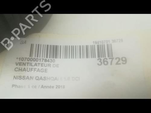 Used Heater blower motor NISSAN QASHQAI II (J11, J11_) 1.6 dCi (130 hp) 9603629