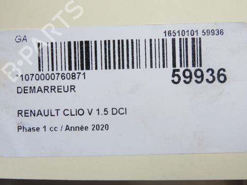 Starter RENAULT CLIO V (B7_) 1.5 Blue dCi 85 (B7AG) | BP36939804M8  - Image 7