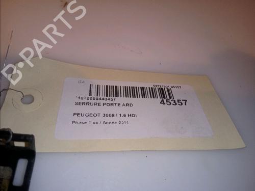 Rear right lock PEUGEOT 3008 I MPV (0U_) 1.6 HDi | BP14951720C99