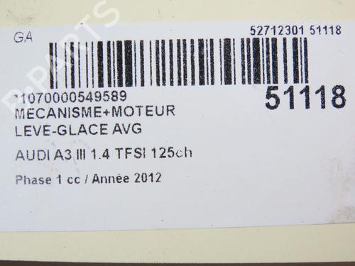 Front left window mechanism AUDI A3 (8V1, 8VK) 1.4 TFSI | BP26404403C22