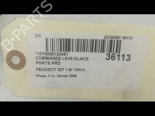 Right rear window switch PEUGEOT 207 (WA_, WC_) 1.6 16V VTi | BP23176572I28