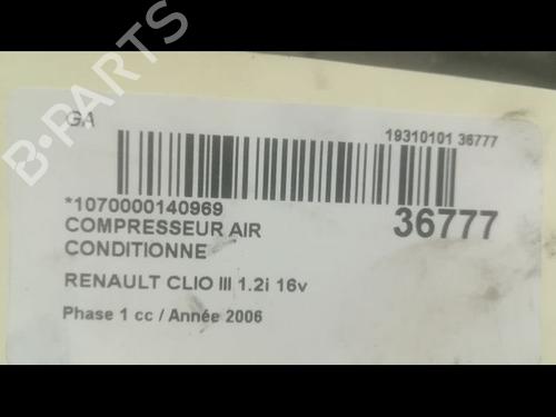 Used AC compressor RENAULT CLIO III (BR0/1, CR0/1) 1.2 16V (BR02, BR0J, BR11, CR02, CR0J, CR11) (75 hp) 23172290