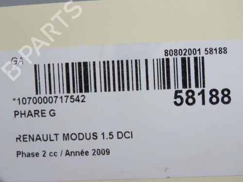 Left headlight RENAULT MODUS / GRAND MODUS (F/JP0_) 1.5 dCi (JP02) | BP36396268C28 - Image 6