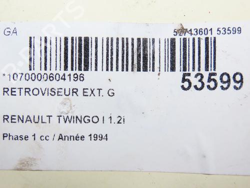 Retrovisor izquierdo RENAULT TWINGO I (C06_) 1.2 (C063, C064) (55 hp) 28831552