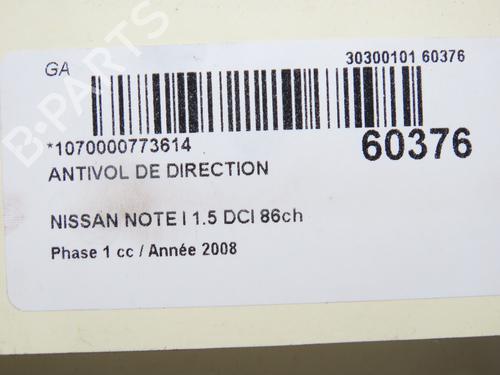 Ignition barrel NISSAN NOTE (E11, NE11) 1.5 dCi | BP38491481M48 - Image 6