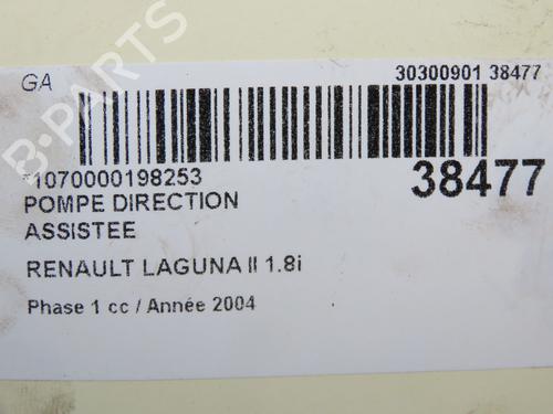 Used Steering pump Steering pump RENAULT LAGUNA II (BG0/1_) 1.8 16V (BG04, BG0B, BG0C, BG0V) (117 hp) 9609275 9609275