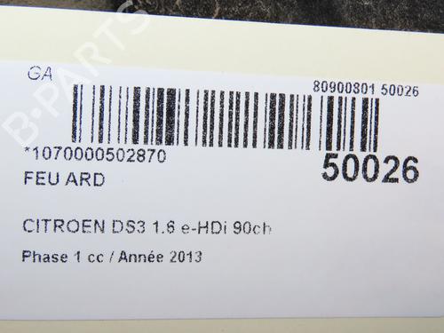 Right taillight CITROËN DS3 (SA_) 1.6 HDi 90 | BP29345242C35 