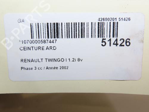 Høyre bak beltestrammer RENAULT TWINGO I (C06_) 1.2 (C066, C068) | BP28968094C90 