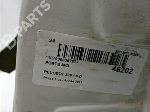 Right front door PEUGEOT 206 Hatchback (2A/C) 1.9 D | BP11425823C3 