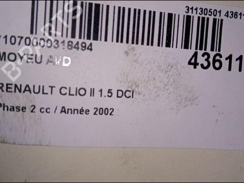 Used Left front steering knuckle RENAULT CLIO II (BB_, CB_) 1.5 dCi (B/CB07) (65 hp) 14875657